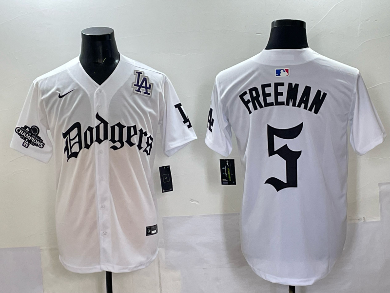 Men Los Angeles Dodgers #5 Freeman white Nike 2025 MLB jersey 001->los angeles dodgers->MLB Jersey